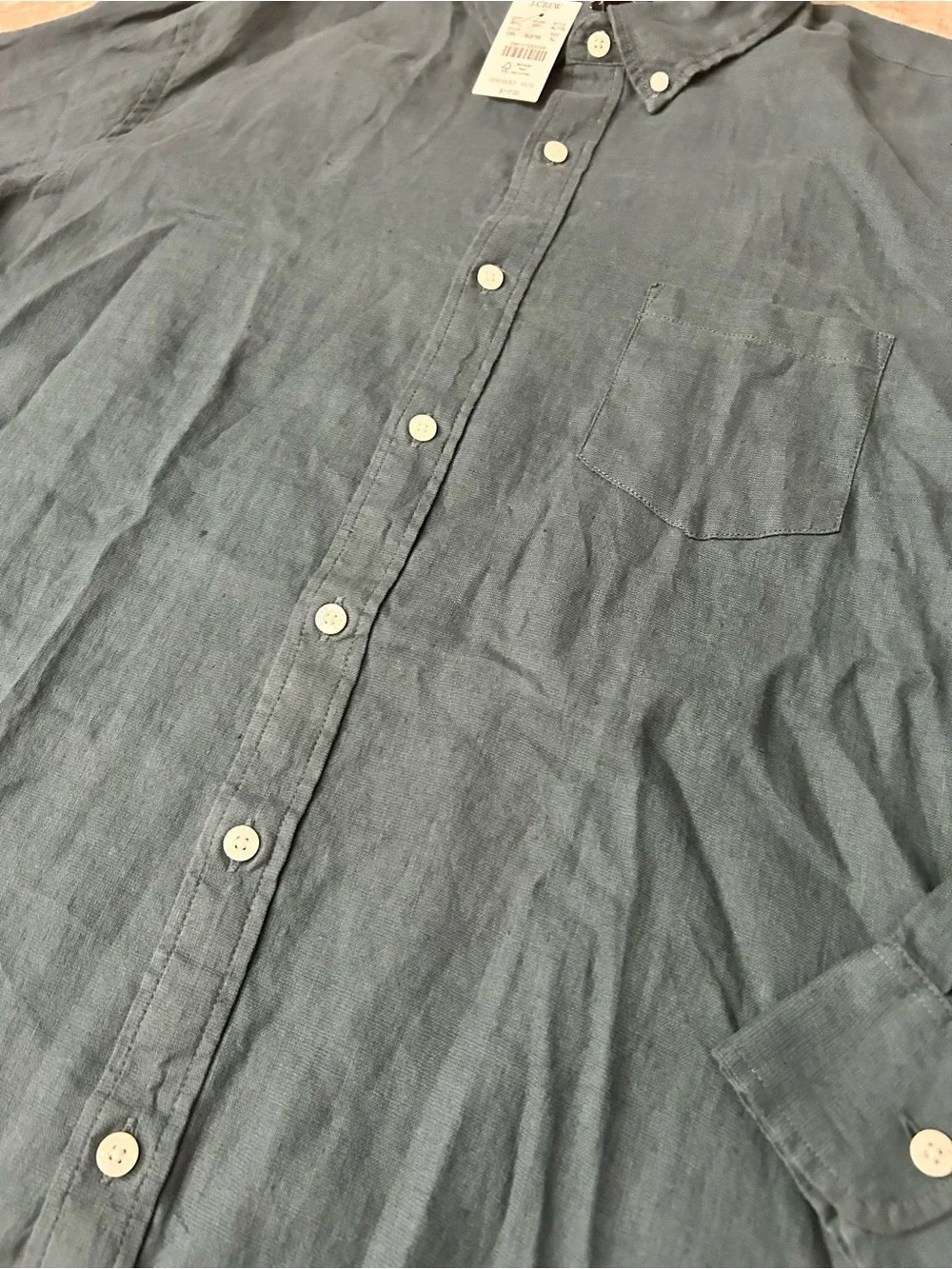 J. Crew Men's Button-Down linen Shirt